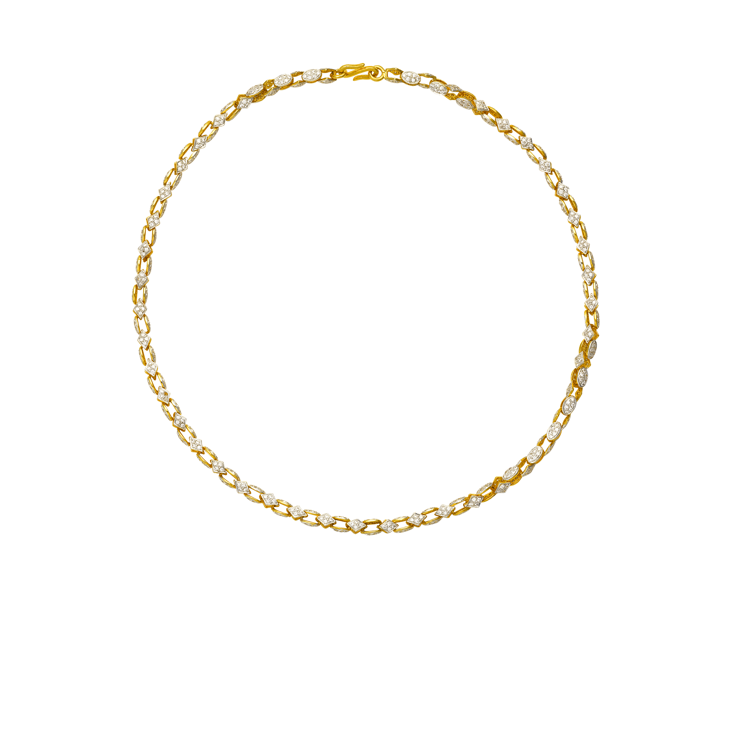 DIAMOND TENNIS NECKLACE RD Stock397, Rikhava Diamonds