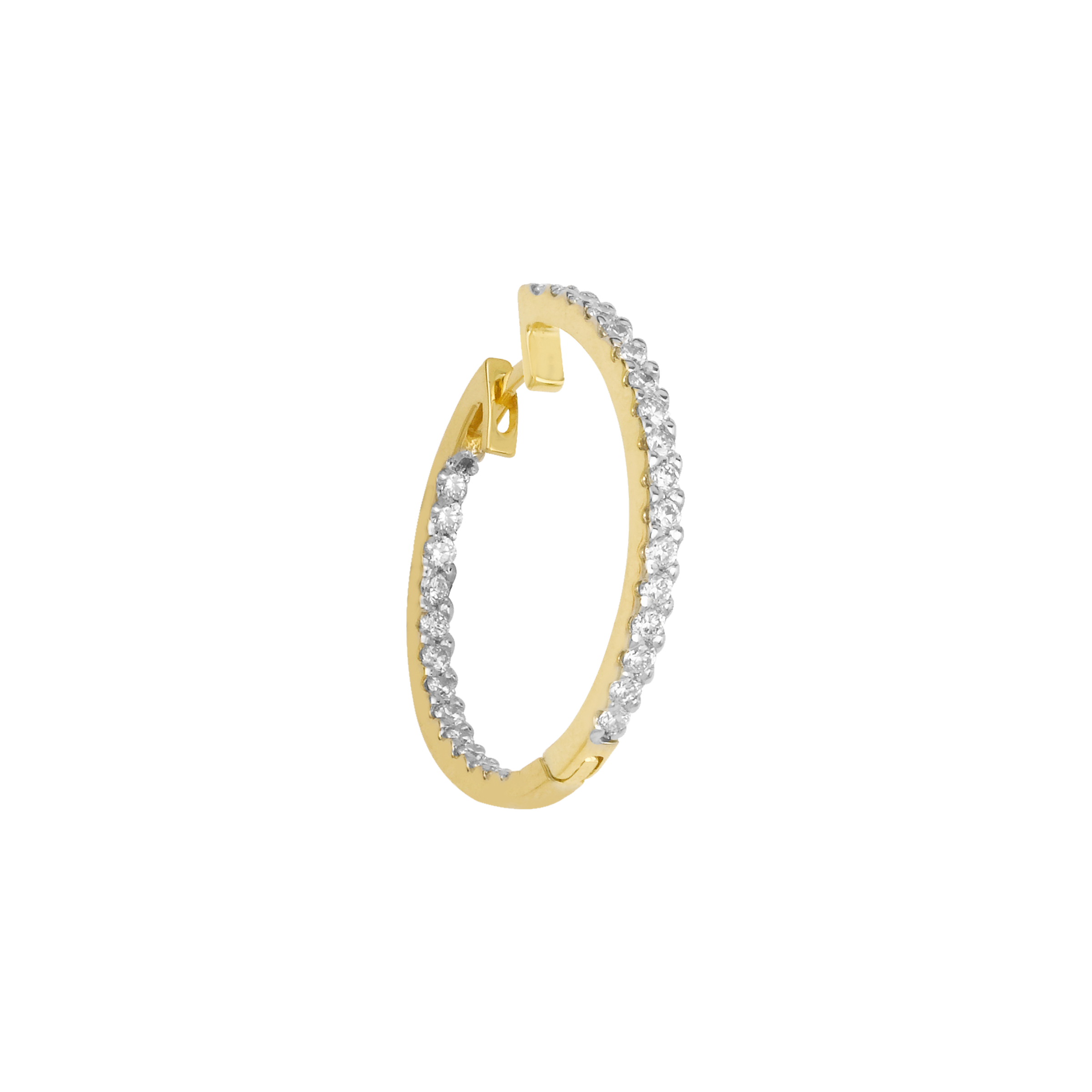 Diamond Hoop Earrings, Rikhava Diamonds