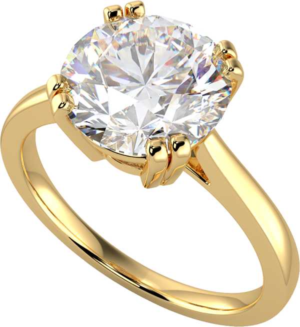 Gold Diamond Ring For Women Image 01, Rikhava Diamonds