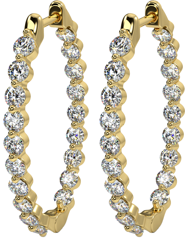 Hoop Earring Image 01, Rikhava Diamonds