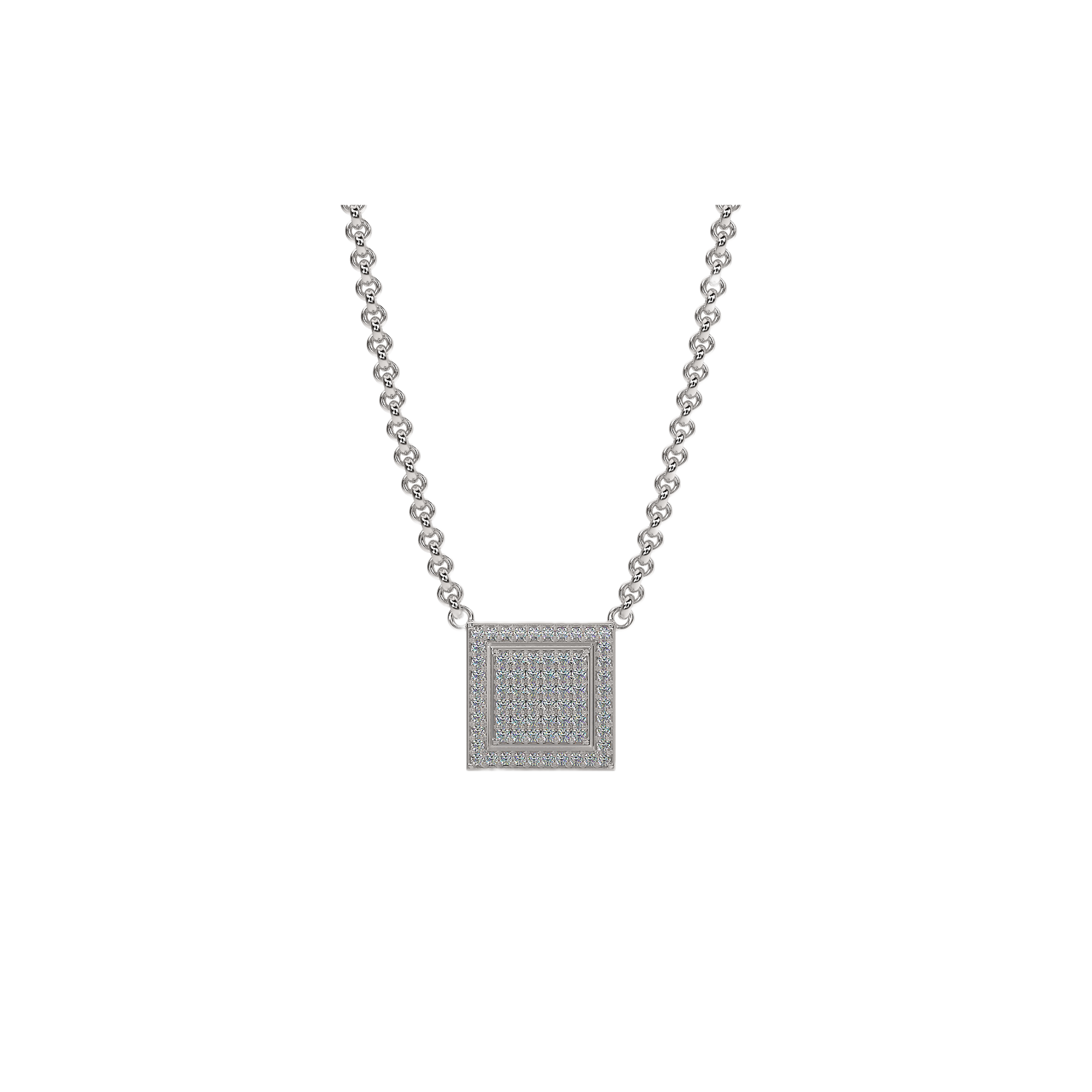 White Gold Diamond Pendant 1, Rikhava Diamonds
