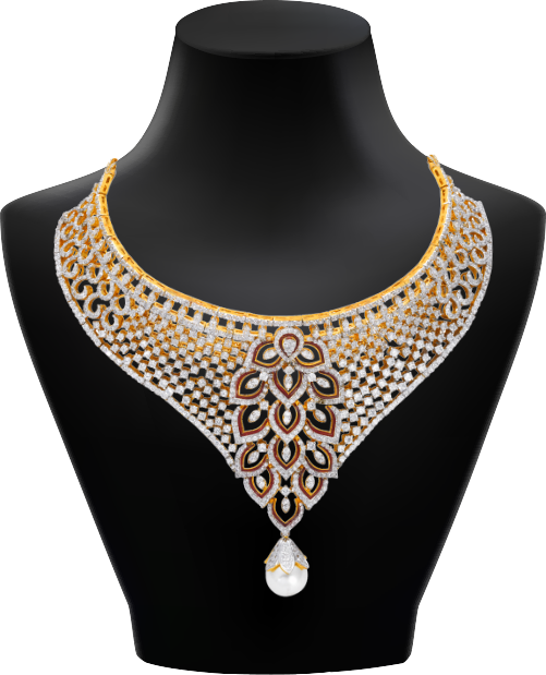 Diamond Necklace Set Image, Rikhava Diamonds