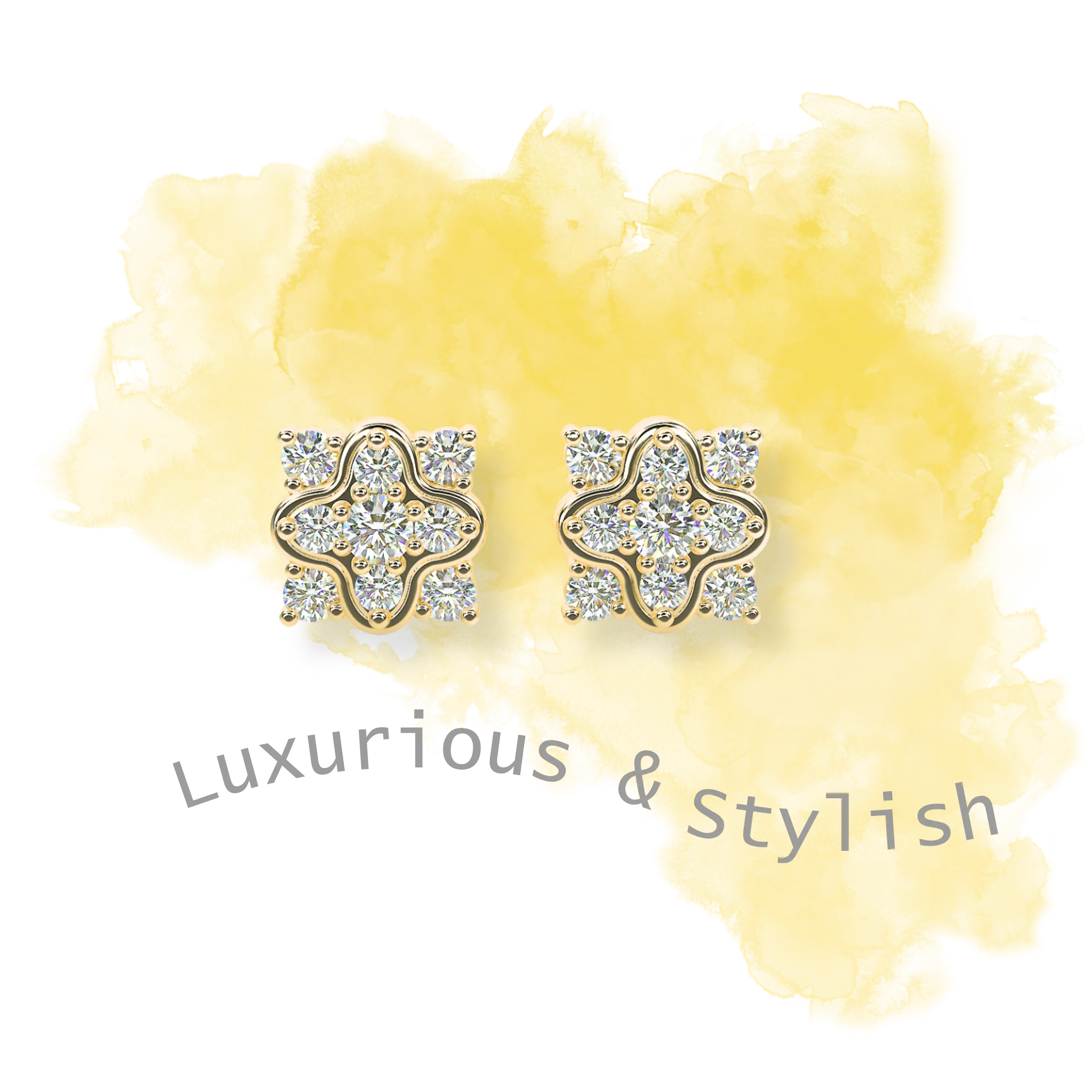 Unique Diamond Stud Earring designs, Pick up the best Diamond Stud Earrings designs, Rikhava Diamonds