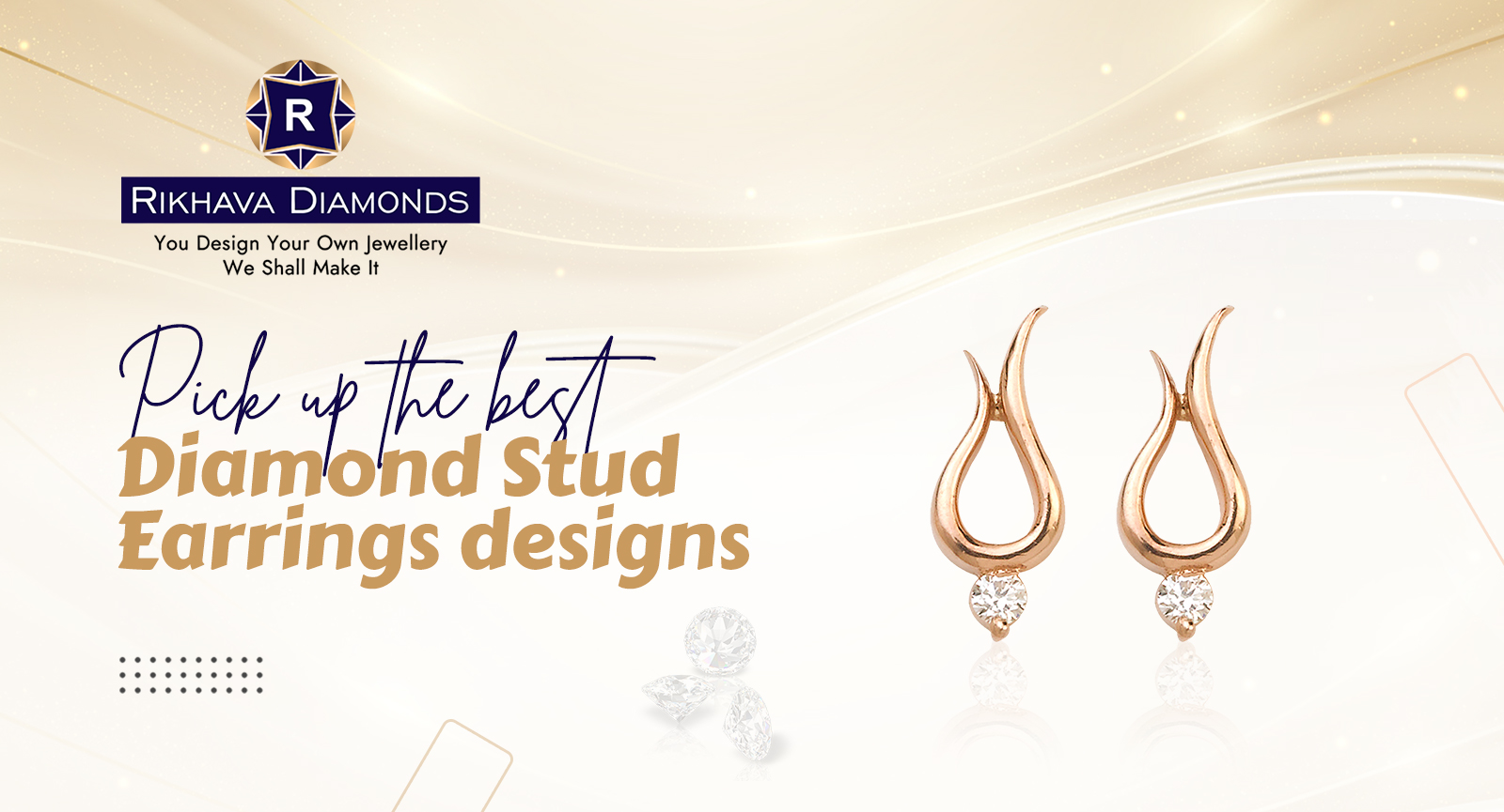 Diamond Stud Earrings 3 1, Rikhava Diamonds