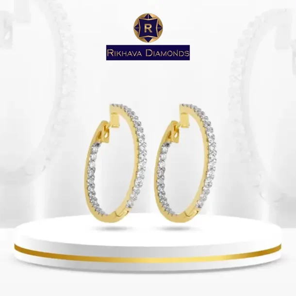 Diamond Hoop Earrings 3 610x610 1, Rikhava Diamonds